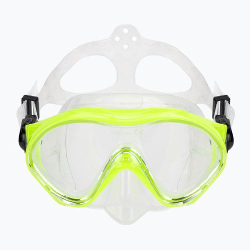 Children's snorkelling set AQUASTIC Minke mask + snorkel green