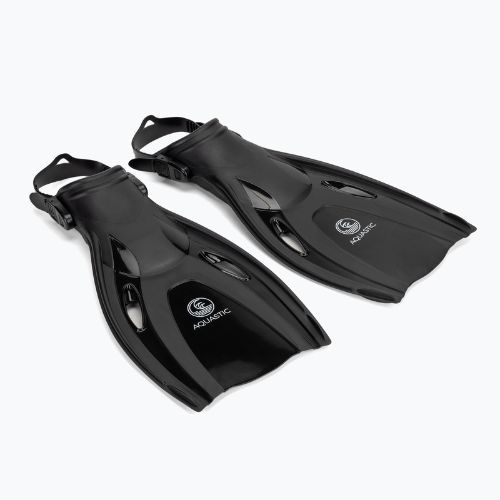 AQUASTIC Cove snorkelling set mask + snorkel + fins black