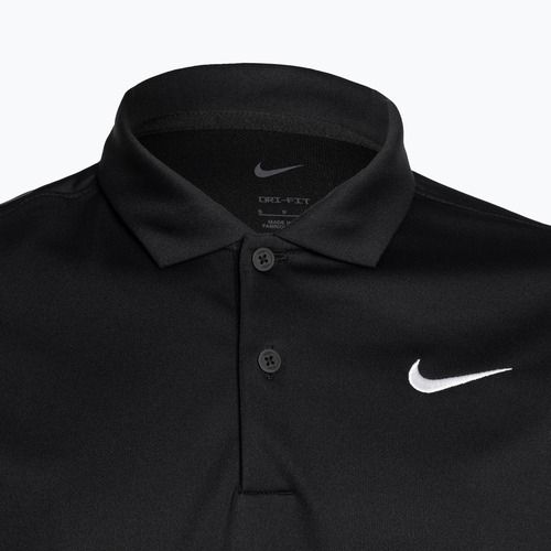 Men's Nike Court Dri-Fit Polo Solid black/white tennis shirt
