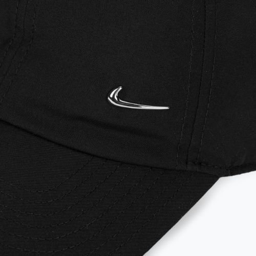 Nike Dri-Fit Club Unstructured Metal Swoosh cap black/metallic silver