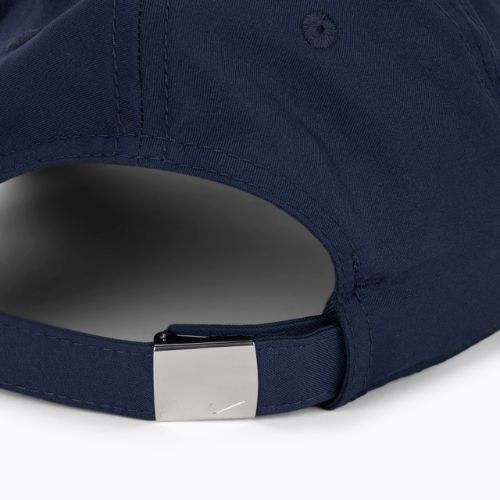 Nike Dri-Fit Club Unstructured Metal Swoosh baseball cap midnight navy/metallic silver