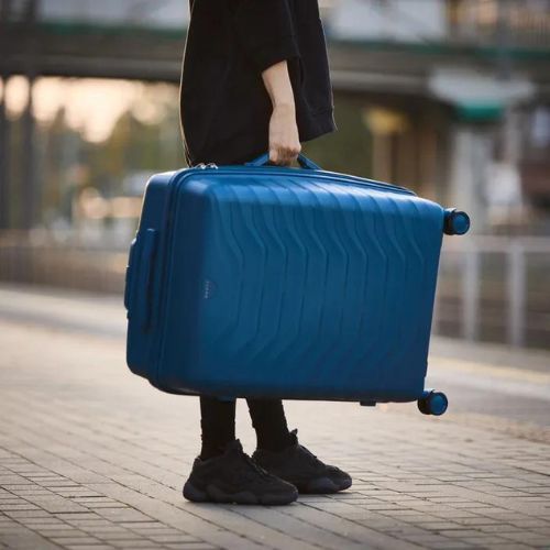 Large travel suitcase KADVA Sancho 113 l blue