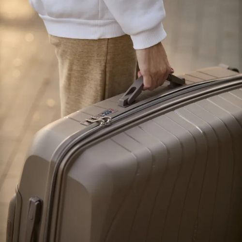 Medium travel suitcase KADVA Brava 78 l beige