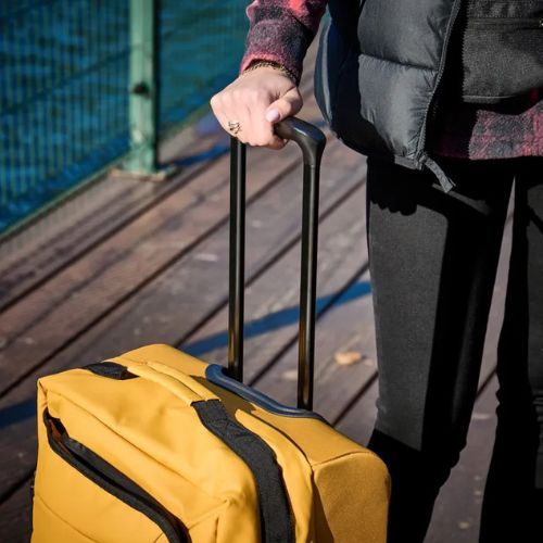 Medium travel suitcase KADVA Lazio 74 l yellow