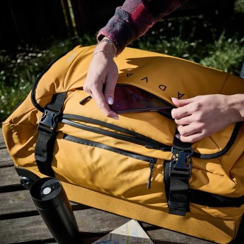 Medium travel suitcase KADVA Lazio 74 l yellow