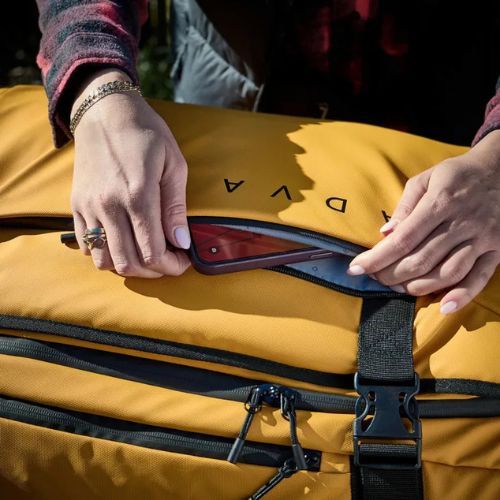 Large travel suitcase KADVA Lazio 102 l yellow