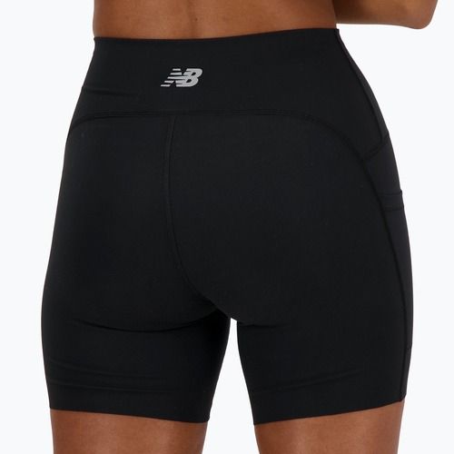 New Balance women's shorts Sleek Pocket High Rise 6" black