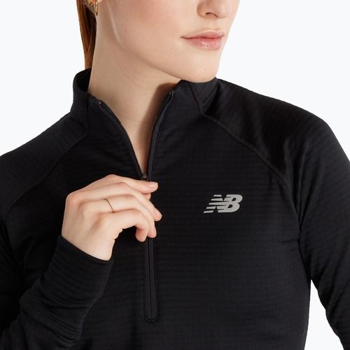 Women's New Balance Athletics Heat Grid 1/2 Zip black running longsleeve