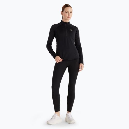 Women's New Balance Athletics Heat Grid 1/2 Zip black running longsleeve