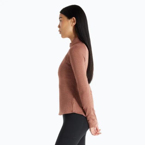 Women's New Balance Athletics Heat Grid 1/2 Zip sparrow heather running longsleeve