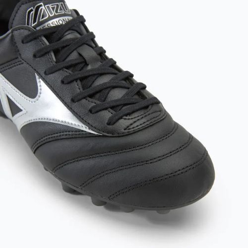 Men's Mizuno Morelia II Pro AG football boots black/galaxy silver/dark shadow