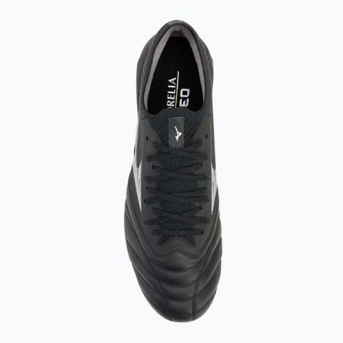 Men's Mizuno Morelia Neo IV β Elite FG football boots black/galaxy silver