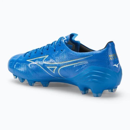 Men's football boots Mizuno α Japan FG white/laser blue/gold
