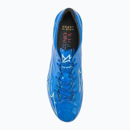 Men's football boots Mizuno α Japan FG white/laser blue/gold