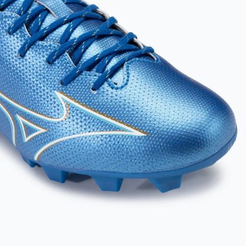 Men's football boots Mizuno α Select FG white/laser blue/gold