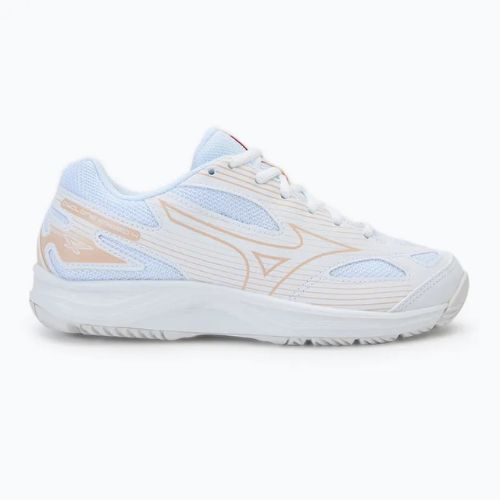 Mizuno Cyclone Speed 4 volleyball shoes white/aleutian/cloud pink