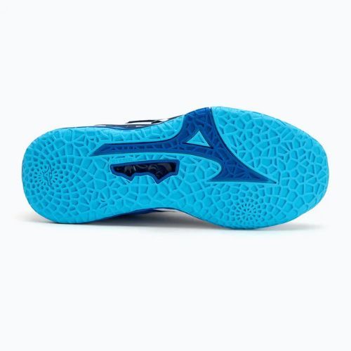 Men's handball shoes Mizuno Wave Stealth Neo 2 Mid mugen blue/white/estate blue