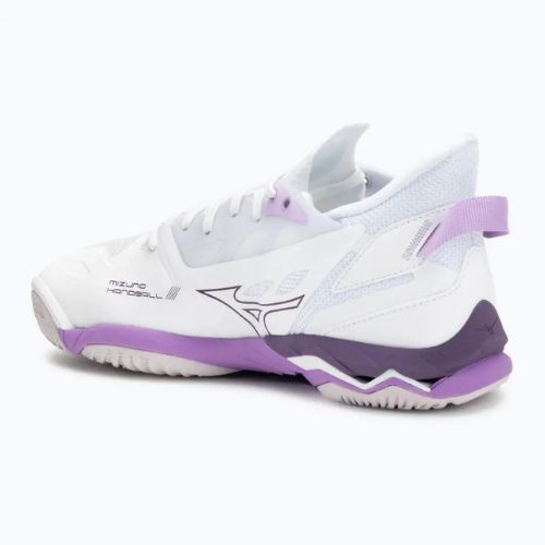 Women's handball shoes Mizuno Wave Mirage 5 white/patrician purple/quince