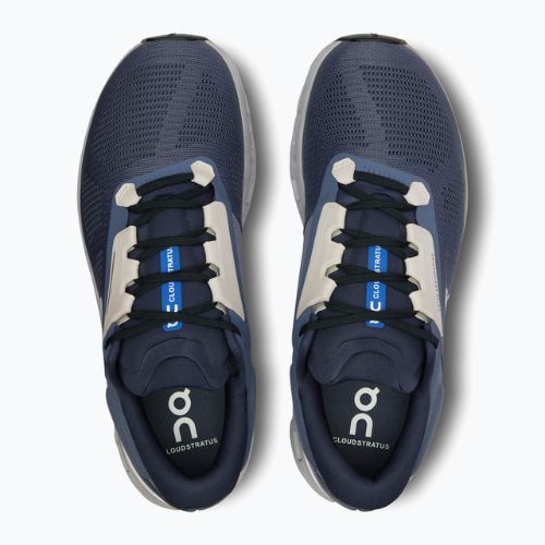 Men's On Cloudstratus 3 metal/glacier running shoes