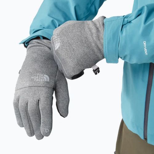 Men's trekking gloves The North Face Etip Recycled medium grey heather