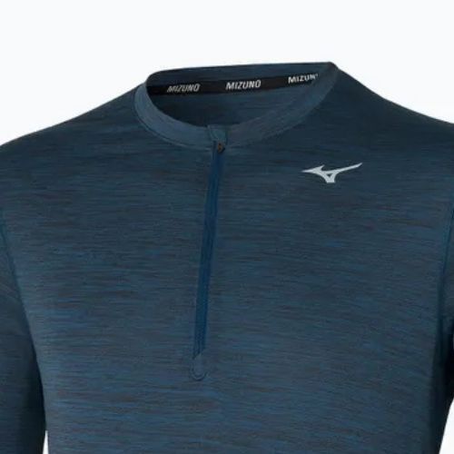 Men's Mizuno Impulse Core Half Zip blue wing teal running longsleeve