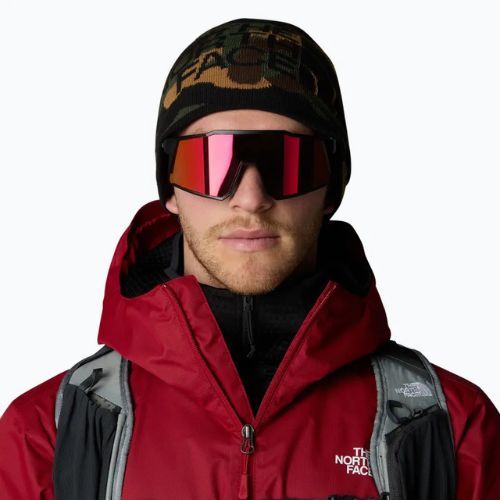 Men's winter cap The North Face Reversible Highline black camo print