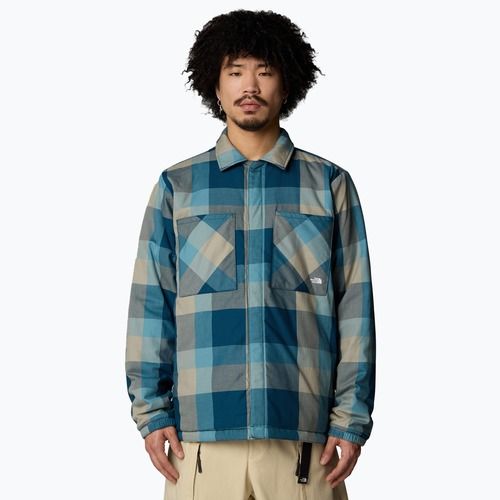 Men's insulated jacket The North Face Afterburner Insulated Flannel midnight petrol