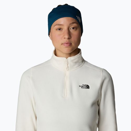 The North Face women's 100 Glacier 1/4 Zip white dune/npf sweatshirt