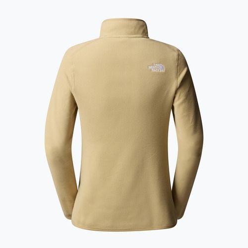 The North Face women's 100 Glacier 1/4 Zip khaki stone sweatshirt