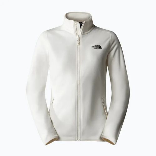 The North Face women's 100 Glacier FZ white dune/npf sweatshirt