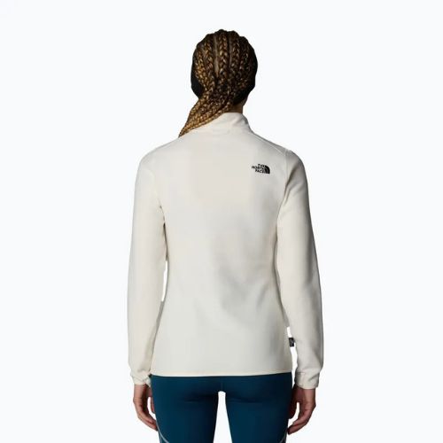The North Face women's 100 Glacier FZ white dune/npf sweatshirt