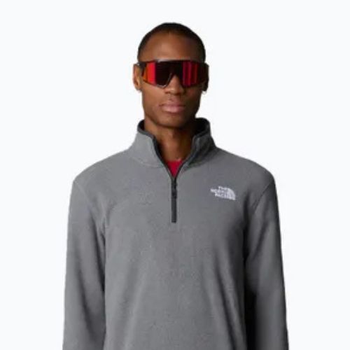 Men's sweatshirt The North Face 100 Glacier 1/4 Zip medium grey heather