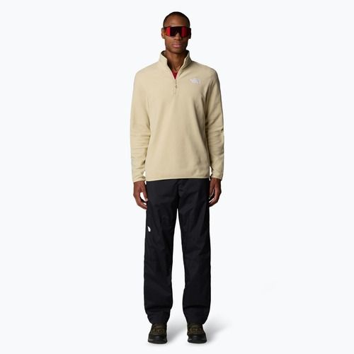 Men's The North Face 100 Glacier 1/4 Zip sweatshirt zion orange/concrete grey