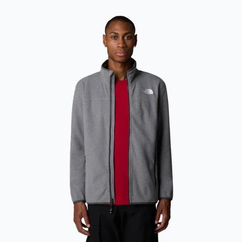 Men's The North Face 100 Glacier Full Zip sweatshirt medium grey heather