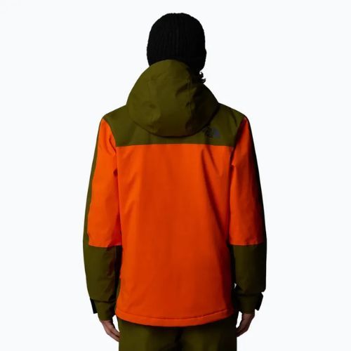 Men's ski jacket The North Face Mount Bre orange/forest olive