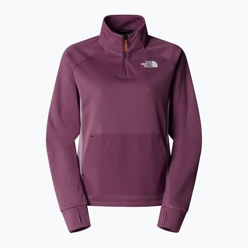 Women's The North Face Mountain Athletics Fleece 1/4 Zip midnight mauve/purple chalk sweatshirt