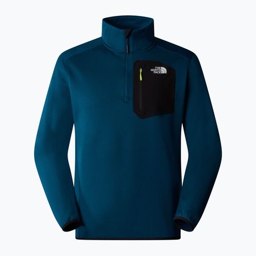 Men's The North Face Crest 1/4 Zip midnight petrol/ black sweatshirt