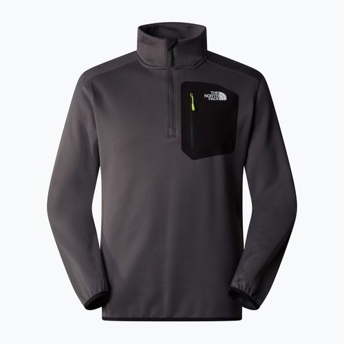 Men's The North Face Crest 1/4 Zip sweatshirt anthracite grey/ black