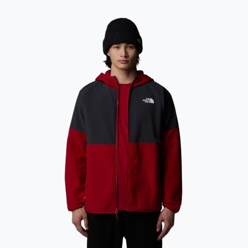 Men's The North Face Glacier Heavyweight Full Zip HD garnet red/asphalt grey sweatshirt