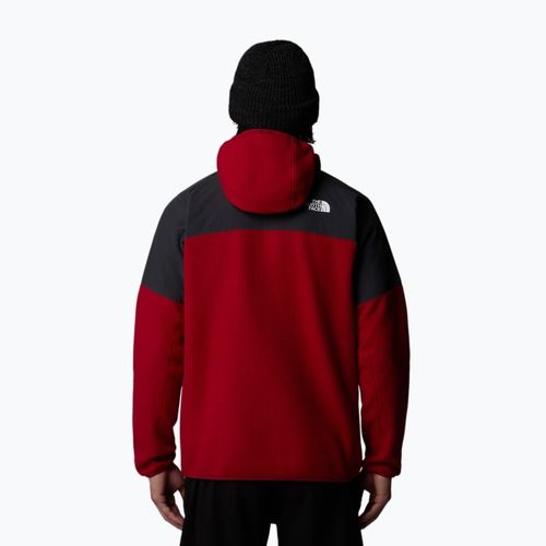 Men's The North Face Glacier Heavyweight Full Zip HD garnet red/asphalt grey sweatshirt