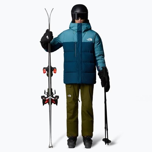 Men's ski jacket The North Face Corefire Down Windstopper Jacket midnight petrol/algae blue