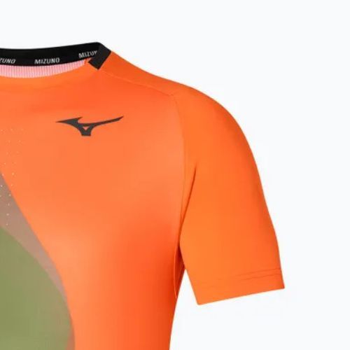 Men's tennis shirt Mizuno Release Shadow Tee vibrant orange