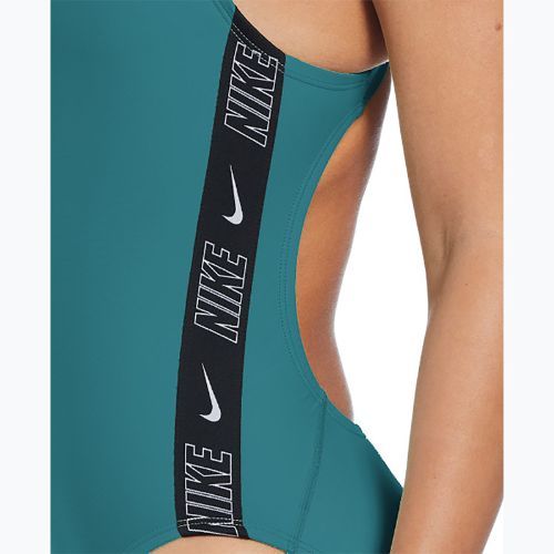 Women's one-piece swimsuit Nike Logo Tape Fastback dusty cactus
