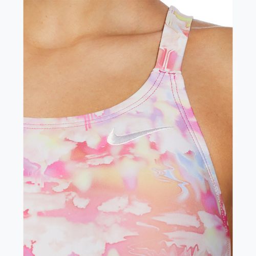 Women's one-piece swimsuit Nike Hydrastrong Multi Print Fastback warm multi
