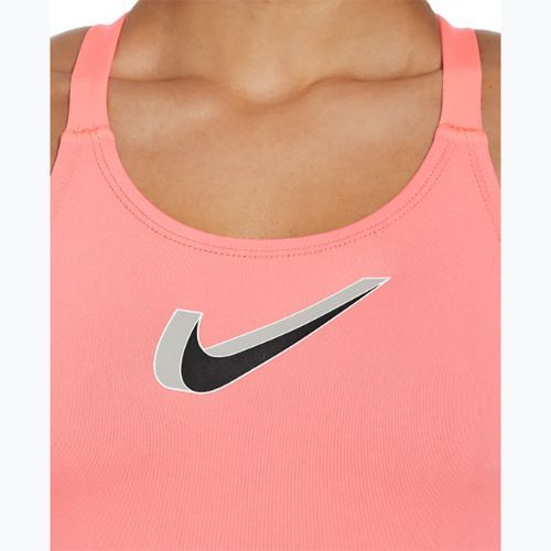 Women's one-piece swimsuit Nike Hydrastrong 3D Swoosh Fastback hot punch