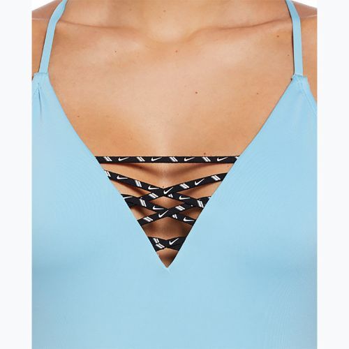 Nike Sneakerkini 2.0 Croccback women's one-piece swimsuit aquarius blue/scuba blue