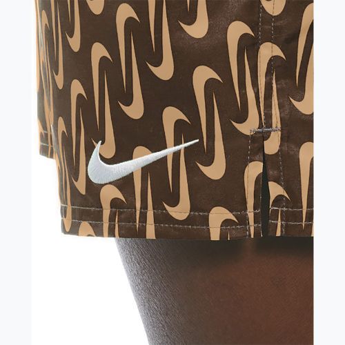 Men's Nike Swoosh Link 5" Volley swim shorts cacao wow