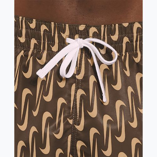 Men's Nike Swoosh Link 5" Volley swim shorts cacao wow