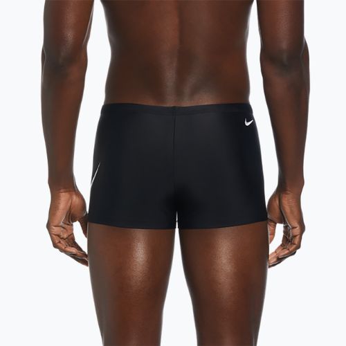 Men's Nike Tossed Swoosh Square Leg swim boxers black