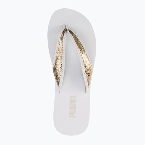 Women's PUMA Sandy Flip Metallic Shine flip flops puma white/puma gold